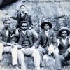 Barbers and Frederick, Albert and   Wesley Everingham, George Morley in background 1901